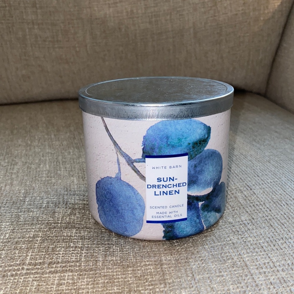Sun-Drenched Linen 3 Wick Candle BBW